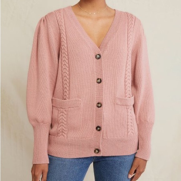 Amour Vert Sweaters - Rose Oui wool cardigan